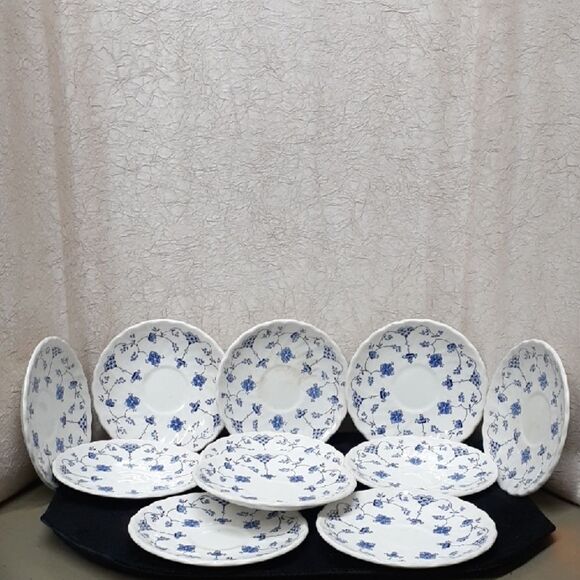 Churchill FINLANDIA (SWIRL RIM ENGLAND)11 Pc. Saucer 3" Set. - Picture 1 of 9